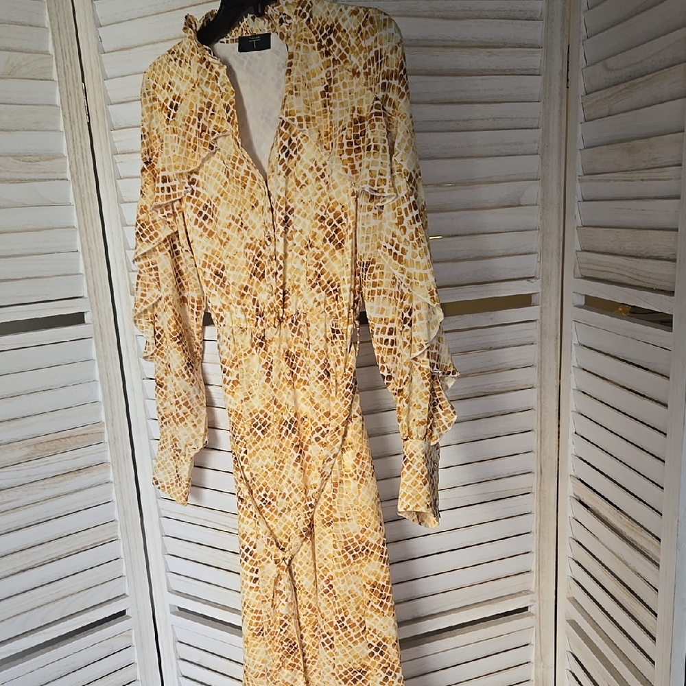 Snakeskin Print Maxi Dress